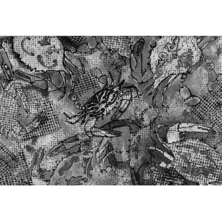 

Grey Canvas Abstract Crabs Fabric Placemat