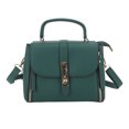 thumbnail image 1 of Bolso de mano tipo mensajero de PU, elegante bolso de hombro vintage para mujer con múltiples bolsillos, correa ajustable, color verde, talla única, 1 of 15