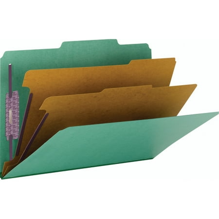 Smead SafeSHIELD® Classification Folders 2 Div Grn 10/BX Legal (19033)