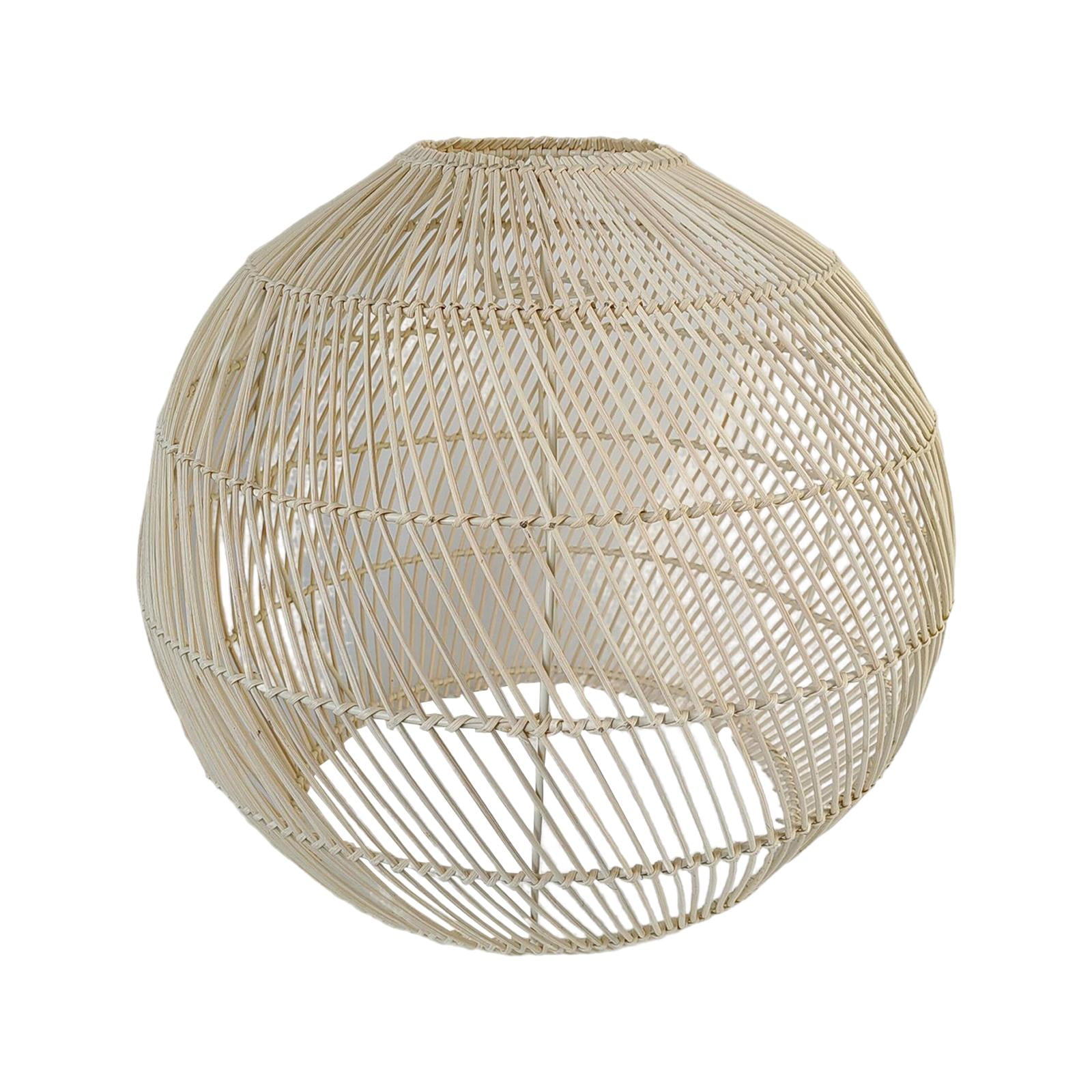 Rattan Lampshade Pendant Light Cover Lights Fixture Basket Chandelier Lamp Shade Ceiling Pendant Lamp Shade for Cafe, Bedroom, Stair, Hotel