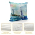 thumbnail image 4 of GOSMITH Throw Pillow Covers Blue Ocean Beach Nautical Sailboat Anchor Lighthouse Design Square Pillowcase for Home Decor Sofa Car Bedroom Pillow case, 4 of 5