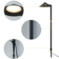 thumbnail image 4 of C Cattleya 12-Pack 35inch 5W Low Voltage Matte Black Aluminum LED Outdoor Landscape Path Lights, 4 of 9