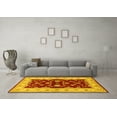 thumbnail image 3 of Ahgly Company Indoor Square Oriental Yellow Industrial Area Rugs, 8' Square, 3 of 4