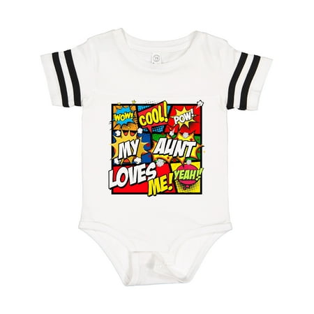 

Inktastic My Aunt Love Me Gift Baby Boy or Baby Girl Bodysuit