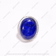 thumbnail image 2 of Lapis Lazuli Ring Blue Lapis Ring Blue Gemstone Ring 925 Sterling Silver Ring for Women Statement Ring, 2 of 4
