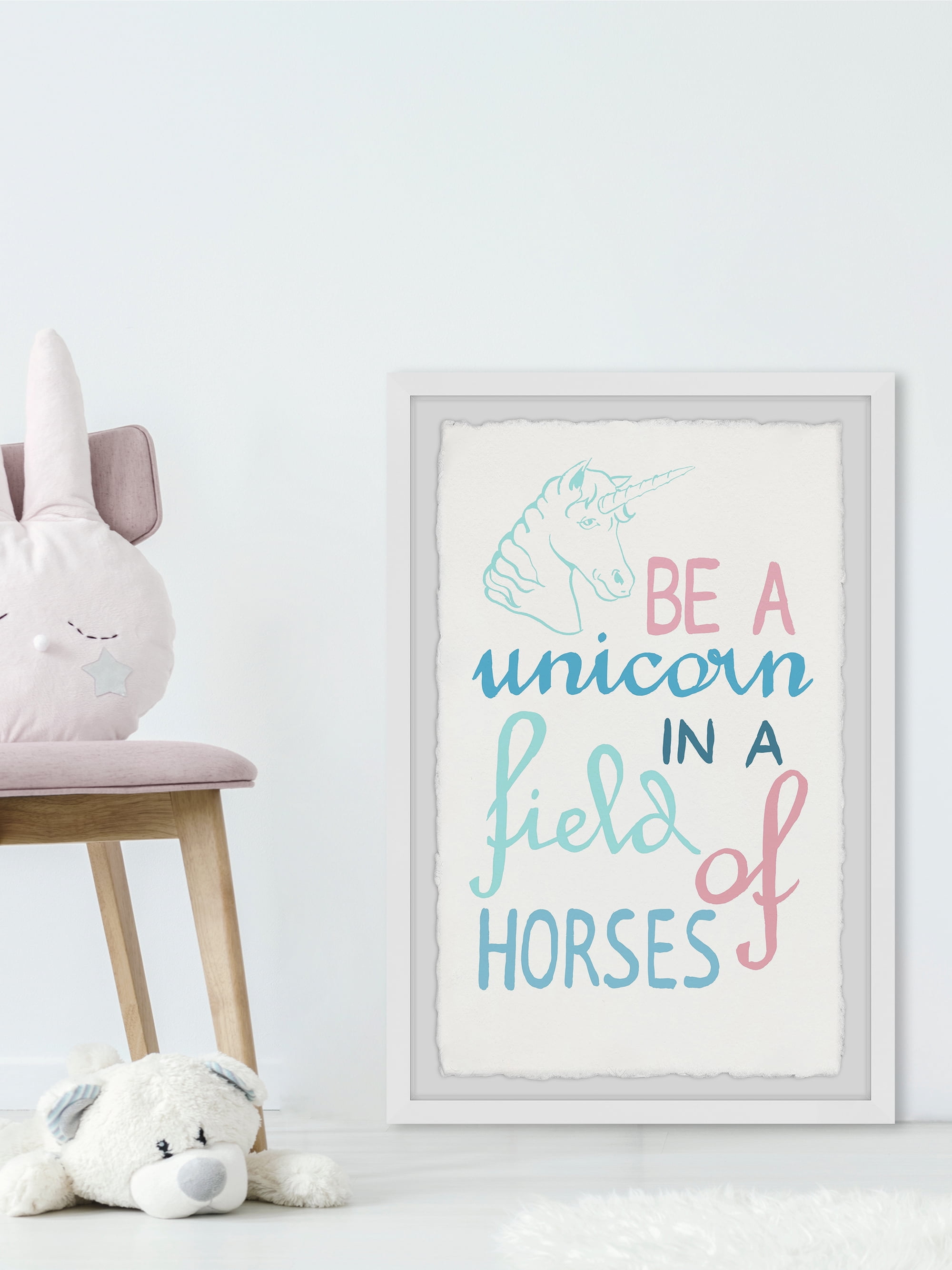 Marmont Hill Be A Unicorn Framed Wall Art, 12.00 in x 1.50 in