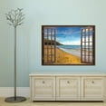 thumbnail image 3 of IDEA4WALL Fake Brown Window Beach Peel and Stick Wallpaper Removable Wall Mural Sticker Decal, 3 of 4