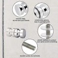 thumbnail image 4 of Set of 2 Push-Button Shower Cabin Handles, Stainless Steel, 4 of 5