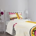 thumbnail image 5 of Ambesonne Colorful Quilted Bedspread Set 2 Pcs, 70s Party Casette Tape, Twin Size, Multicolor, 5 of 6