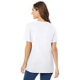 thumbnail image 2 of Woman Within Plus Size Perfect Short-Sleeve V-Neck Tunic, 2 of 6