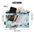 thumbnail image 3 of Cute Dachshund Dogs 2 Pack Pencil Pouch for 3 Ring Binder Smooth Zipper Folders with Pockets Clear Window Pencil Case, 3 of 6