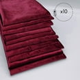thumbnail image 3 of Your Chair Covers - 10 Pack, Burgundy 20 inch Velvet Napkins for Restaurants, Weddings, Dinner or Birthday Parties, 3 of 4