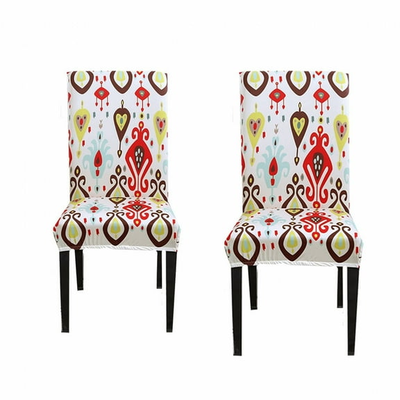 AUQ 2Pcs Chair Seat Covers,High Elasticity Design Chair Covers for Dining,Easy to Clean Dining Chair Slipcovers,Color