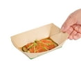 thumbnail image 6 of Sustain 1/2 lb Bamboo Paper #50 Food Tray / Boat - with PLA Lining, Compostable - 4 1/4" x 2 3/4" x 1 1/2" - 50 count box, 6 of 11