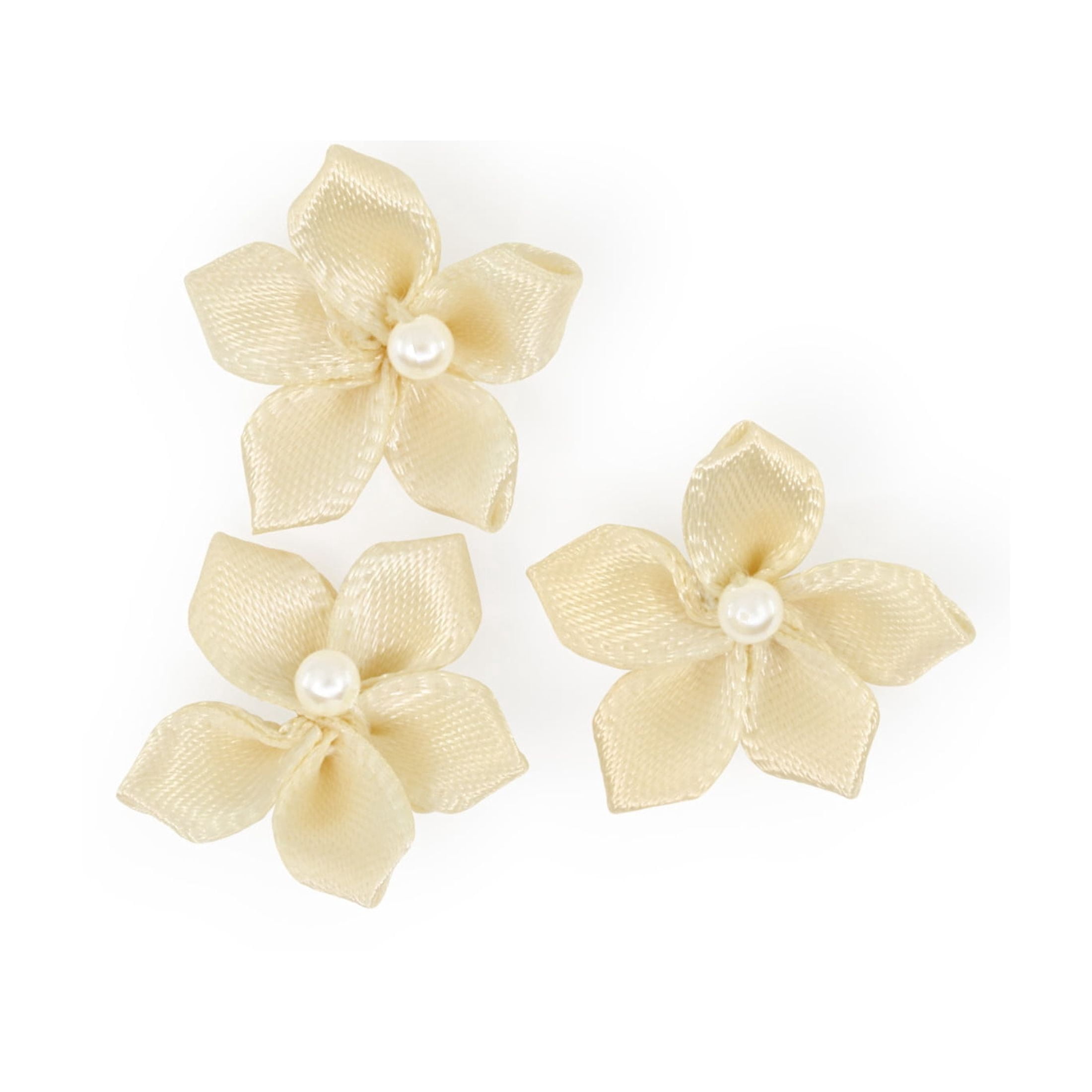 Hello Hobby Accessory 5 Petal Flowers, Cream, 20 piece