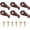 Brown, variant on 50 Pack 5mm Glass Retainer Clips with Screws for Cabinet Doors, Window Screen, and Glass Cabinet Fixing - Brown