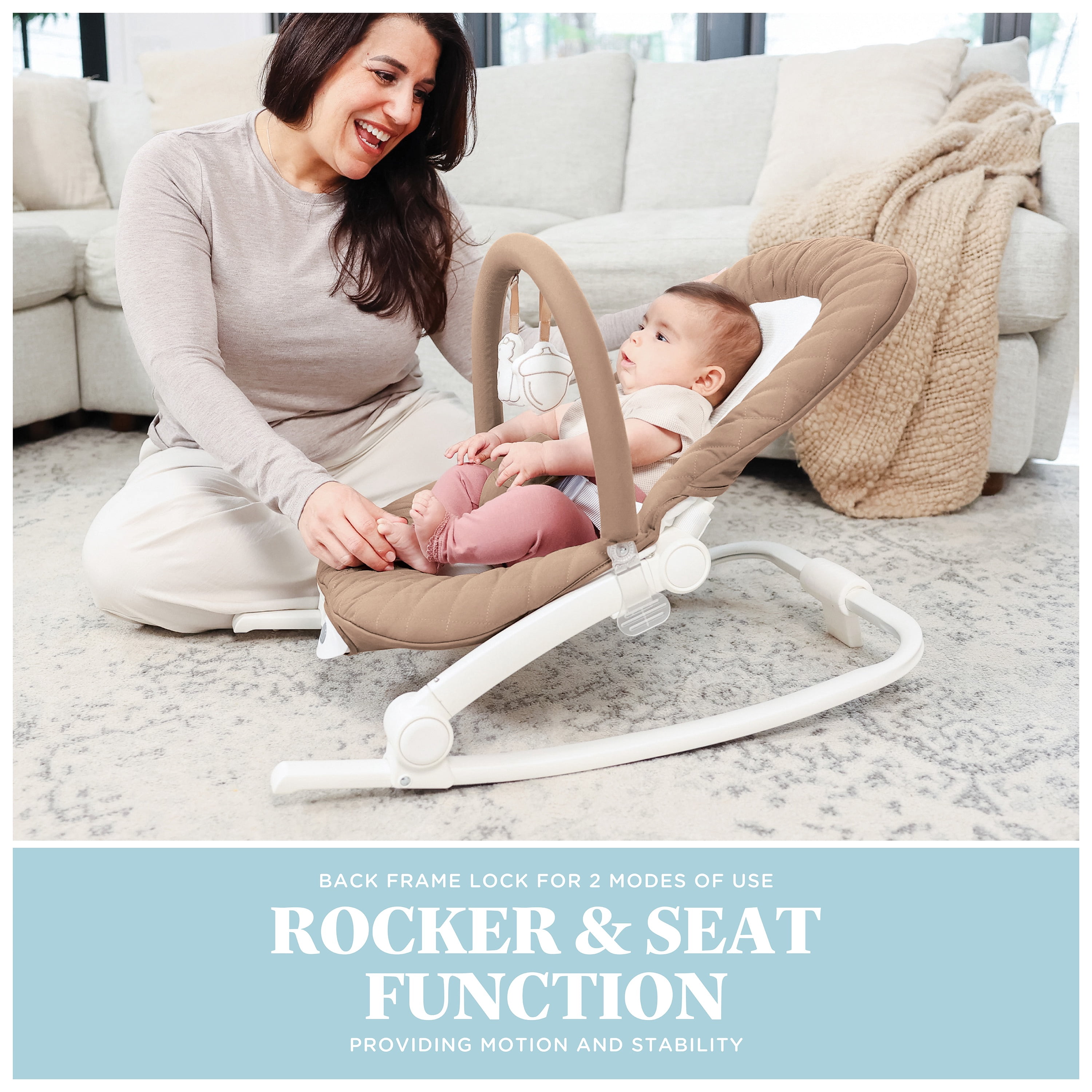 Baby Delight Aura Deluxe Portable Rocker, Organic Mocha