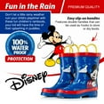 thumbnail image 6 of Disney Mickey Mouse Blue Rubber Rain Boots - Size 2 Little Kid, 6 of 7