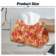 thumbnail image 7 of COEQINE Tissue Box Organizer Rectangular Tissue Container Napkin Tissue Box Cover PU Leather Tissue Case Holder for Bedroom Dresser, Nightstand, Dining Table, Pumpkin Red Maple Leaf, 7 of 7