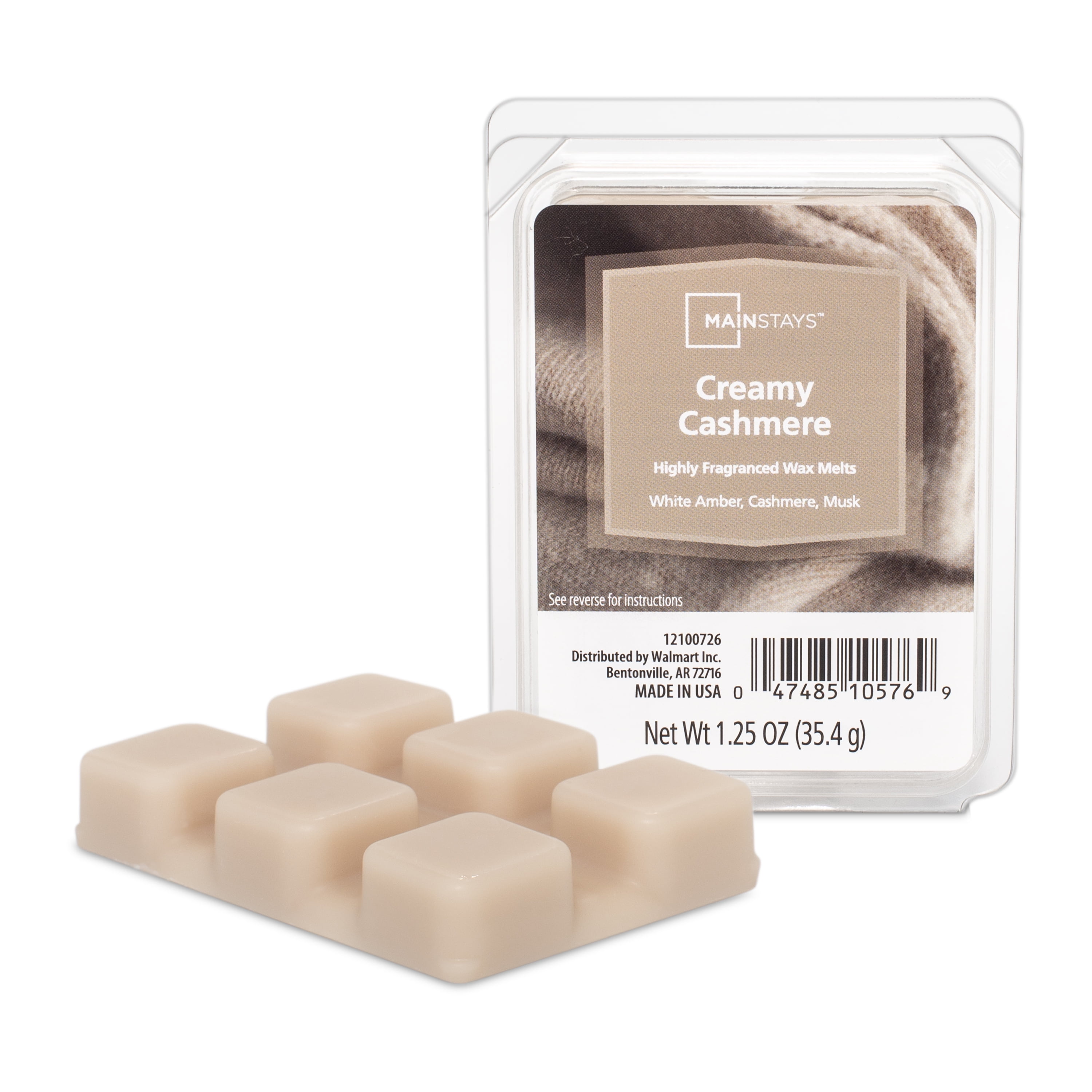 (6 pack) Mainstays Creamy Cashmere Scent 6 Cube Wax Melt, 1.25 oz
