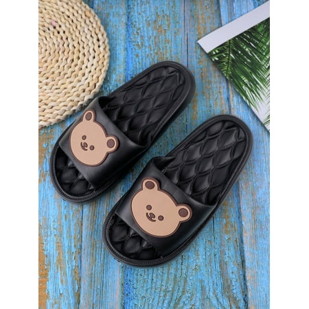 

Summer Women Cute Teddy Bear EVA Slippers For Bathroom Shower Indoor Home Anti-Slip Couples” Sandals