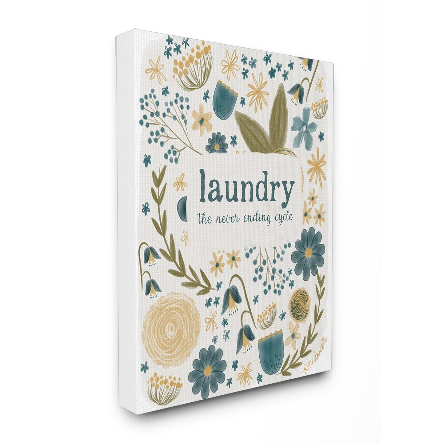 The Stupell Home Decor Collection The Never Ending Cycle Floral Typography Wall Art