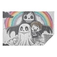 thumbnail image 6 of Rainbow Gost Travel Blanket Pillow Compact Foldable Airplane Throw Blanket with Trolley Sleeve for Travel Camping, 6 of 8