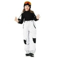 thumbnail image 3 of Gelikeya Snow Pants for Girls Kids Ski Bibs Pants Outdoor Windproof Waterproof Insulated Warm Winter Hiking Snowboard Pants, White & 11-12 Years, 3 of 4