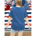 thumbnail image 3 of XCHQRTI 4th of July Plus Womens Tshirt USA American Flag Tee Graphic Short Sleeve, 3 of 6