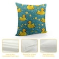 thumbnail image 4 of GOSMITH  Yellow Ducks Pillow Covers Yellow Ducks Pillowcase Throw Pillow Covers Decorative Square Pillow Cases Standard Size for Home Couch Sofa Bed Pillow Protector, 4 of 5