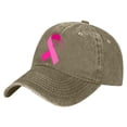 thumbnail image 4 of Women's Breast Cancer Awareness Month Printed Washed Baseball Cap Outdoor Sports Hat, 4 of 6