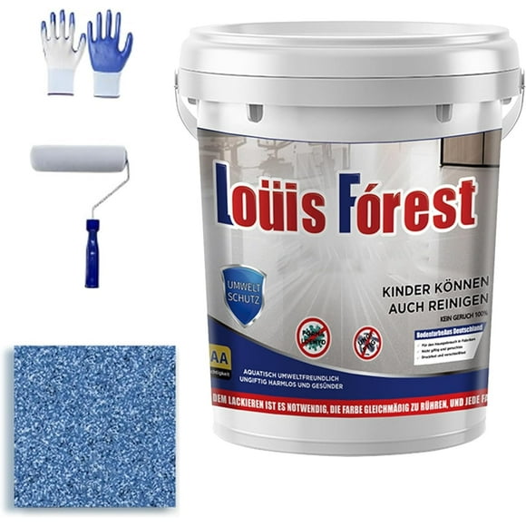 Epoxy Floor Paint for Concrete, Louis Forest Epoxy Floor Paint, Louis Forest Floor Coating, Pintura Epoxica Para Pisos, Garage Floor Paint, Basement Floor Paint (Gemstone Blue,0.5 Liters)