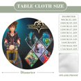 thumbnail image 2 of Kingdom Hearts-theme Fitted Round Tablecloths Elastic Edged Table Covers Waterproof Table Cloth for Kitchen Holiday Party Tables Decor 120cm, 2 of 6