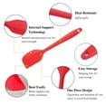thumbnail image 2 of Spatulas Silicone Heat Resistant Spatula Set Rubber Spatula Set W/ Stainless Steel Core Cooking Spatula Kitchen Utensils for Baking Mixing Red Spatula 6-Set, 2 of 7