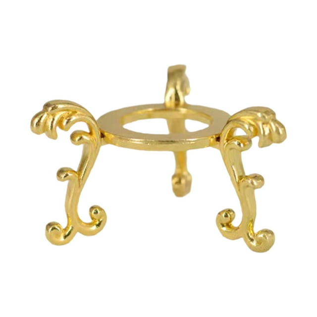 Bola de Cristal con Base de Metal, Asiento de Bola de Cristal, Soporte de Exhibición de Bola Creativa Portátil, Soporte de Metal para Estantería, Hote S dorada