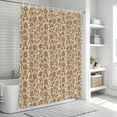 thumbnail image 5 of Brown Floral Shower Curtain Set - 48" x 72" Washable Bathtub Curtain with 12 Hooks, Vintage Rustic Flowers Botanical Spring Waterproof Fabric Stall Shower Curtains for Bathroom/Bathtub Décor, 5 of 6