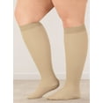 thumbnail image 3 of Silver Steps Wide Calf Compression Socks, 15-20 mmHg, Tan, X-Large, 3 of 5
