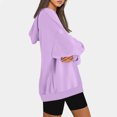thumbnail image 5 of Womens Oversized Hooded Sweatshirts Solid Color Long Sleeve Casual Cozy Loose Pullover Hoodies Tops for Fall Winter, 5 of 6