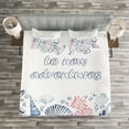 thumbnail image 3 of Ambesonne Adventure Quilted Bedspread Set 3 Pcs, Underwater Naval Wildlife, Queen Size, Navy Blue Dark Coral, 3 of 3