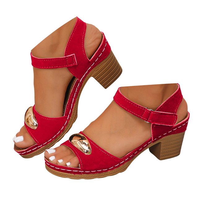 Mepaouo Womens Sandals Chunky Wedge Platform Dress Shoes Comfortable Open Toe Slip on Walking Pumps