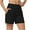 Black, variant on Women's 5" Plus Size Swim Board Shorts High Waisted Quick Dry,with Pocket,Adjustable Drawstring