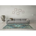 thumbnail image 3 of Ahgly Company Indoor Round Persian Light Blue Traditional Area Rugs, 8' Round, 3 of 4