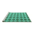 thumbnail image 2 of Ahgly Company Machine Washable Indoor Rectangle Abstract Turquoise Blue Modern Area Rugs, 2' x 3', 2 of 4