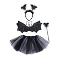 thumbnail image 4 of Conjunto de disfraz de Halloween, diadema, banda para el pelo, ropa, trajes, falda y ala, Festival, Fiesta Temática, puesta , club , negro Salvador falda tutú y ala, 4 of 9