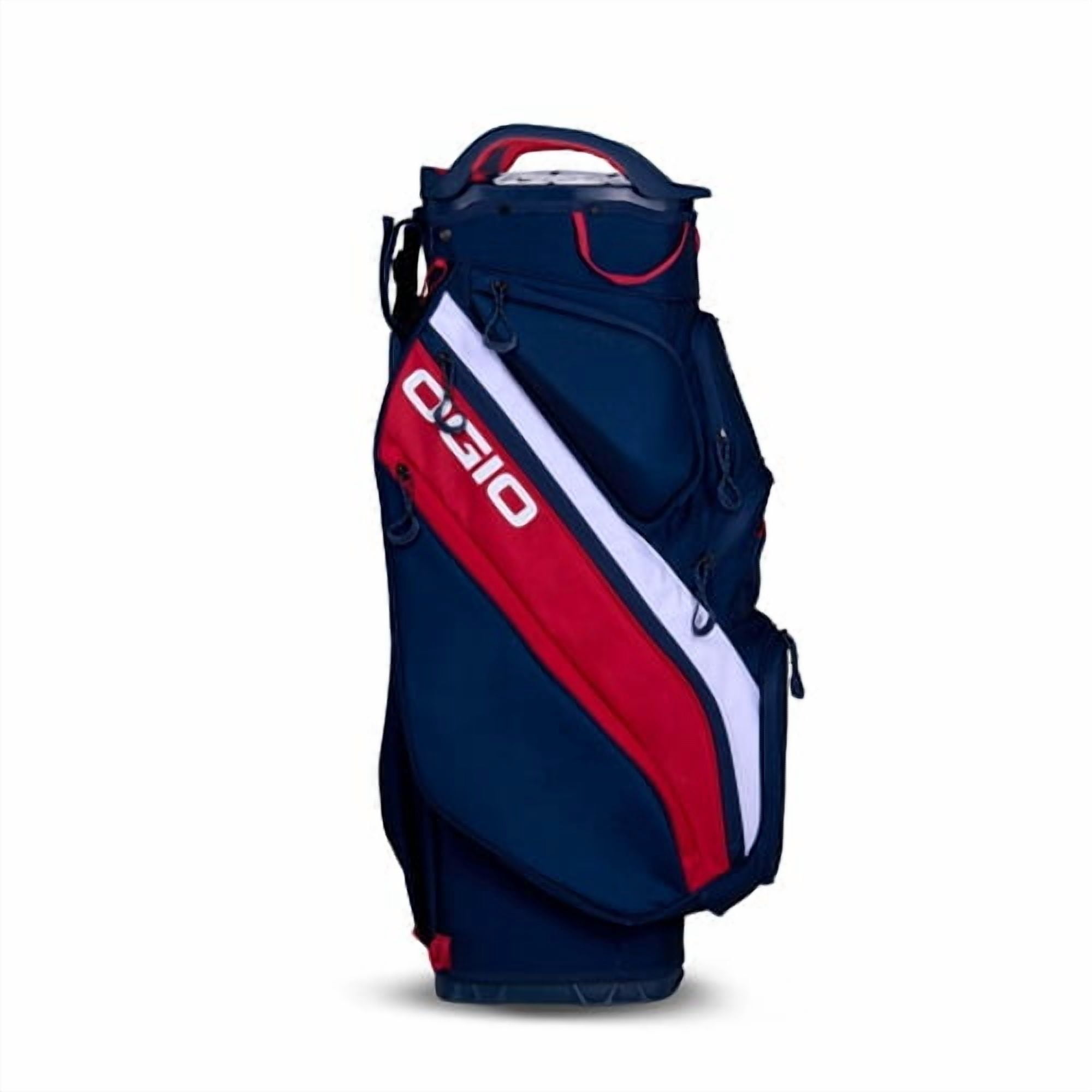 NEW Ogio Golf Silencer Cart Bag 15-Way Top - Red / White / Blue