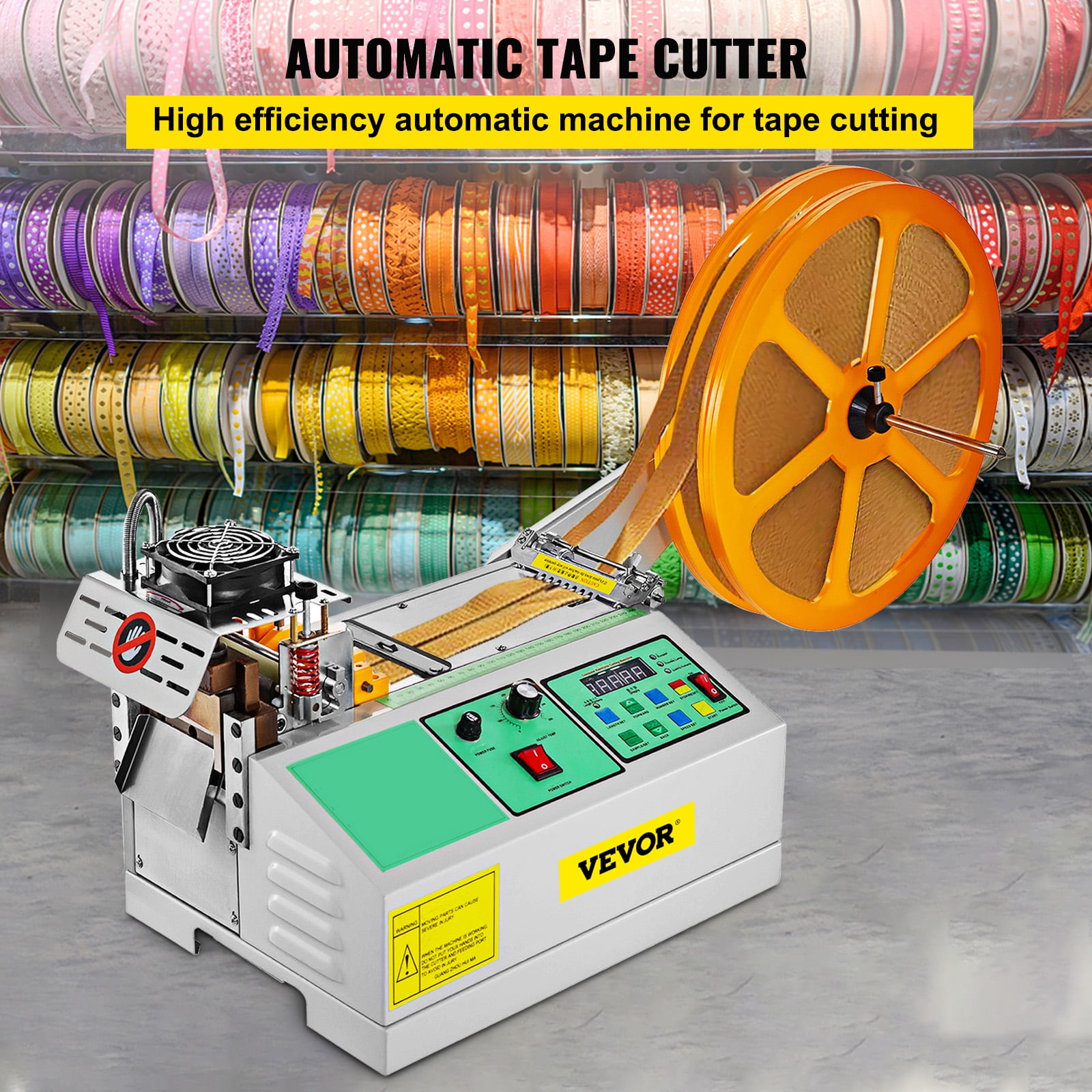 Automatic Cold Tape Cutting Machine LCD Display Digital Belt Cutter Device  for Zipper Belt Nylon Ribbon, PPC tape, bag PVC plastic, hose, plastic film  Cutting Width 160mm,80m/min 