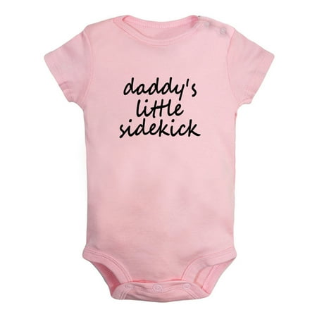 

Daddy s Little Sidekick Funny Rompers For Babies Newborn Baby Unisex Bodysuits Infant Jumpsuits Toddler 0-24 Months Kids One-Piece Oufits (Pink 18-24 Months)