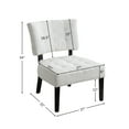 thumbnail image 7 of Roundhill Furniture Movile Blended Leather Tufted Accent Chair with Oversized Seating, Ivory, 7 of 7