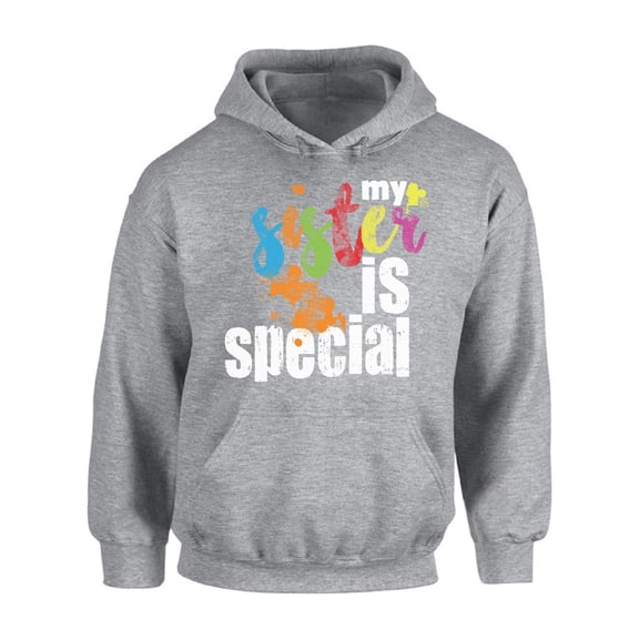 Awkward Styles My Sister Is Special Hooded Sweatshirt Autism Awareness Hoodie Sweater Autism Hoodie Autism Gifts Autism Sweater Men Women Sibling Love Autism Support Hoodie Sweatshirt Autism Gifts