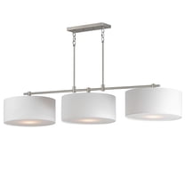 10017WLSN-Maxim Lighting-Bongo - 3 Light Linear Pendant-9.75 Inches Tall and 16 Inches Wide-Satin Nickel Finish
